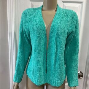 Rabe Open Front Cardigan. Turquoise
